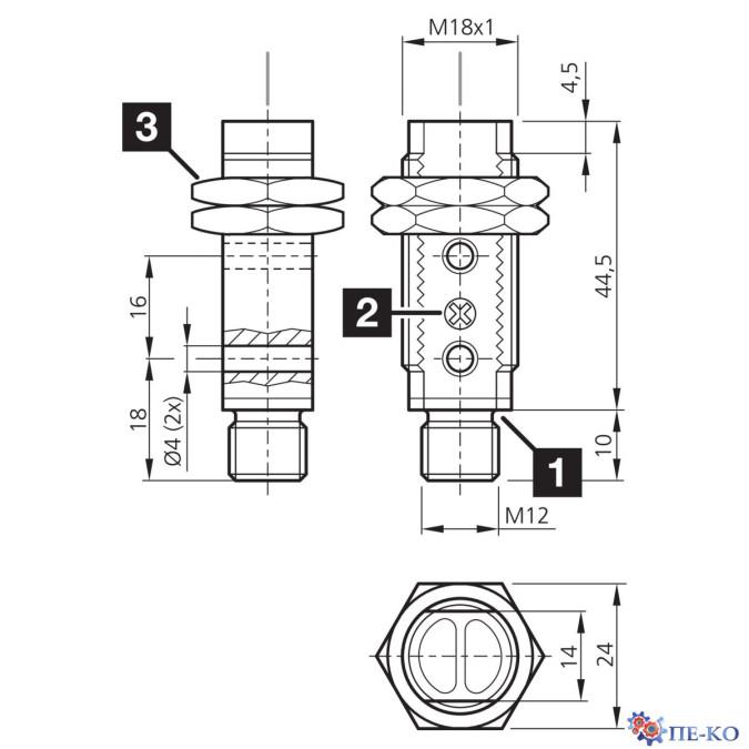 Оптичний датчик di-soric OT 18 FK 800 P3-B4