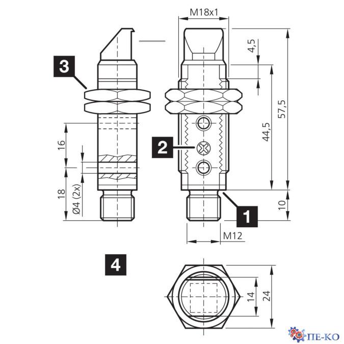 Оптичний датчик di-soric OT 18 FKR 600 P3-B4
