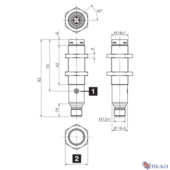 Оптичний датчик di-soric OT 18 M 1000 N4-B4