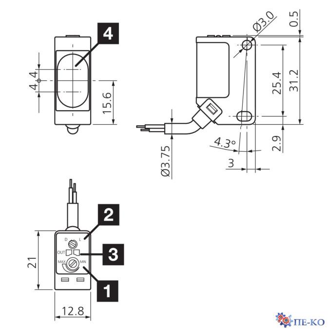 Оптичний датчик di-soric OT 31 K 400 N3-3