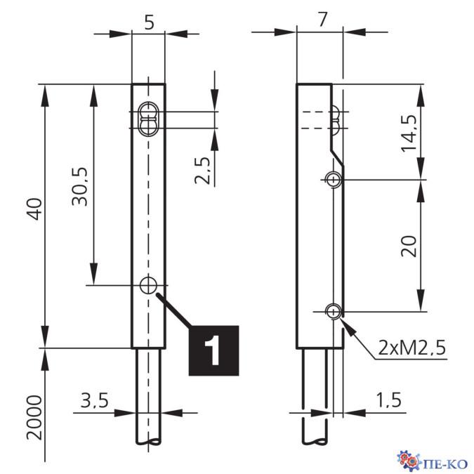 Оптичний датчик di-soric OTV Q5 M 50 P1LK