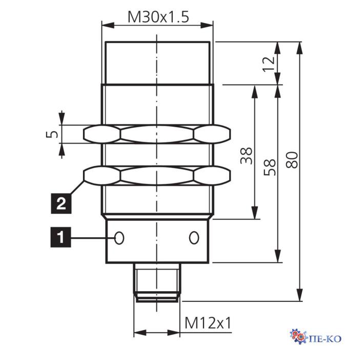 Індуктивний датчик di-soric UCC 30 M 15 S-IBSL