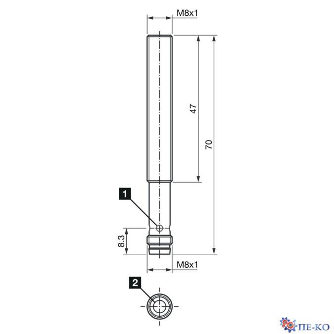 Ультразвуковий датчик di-soric US 08 M 100 G3-T4
