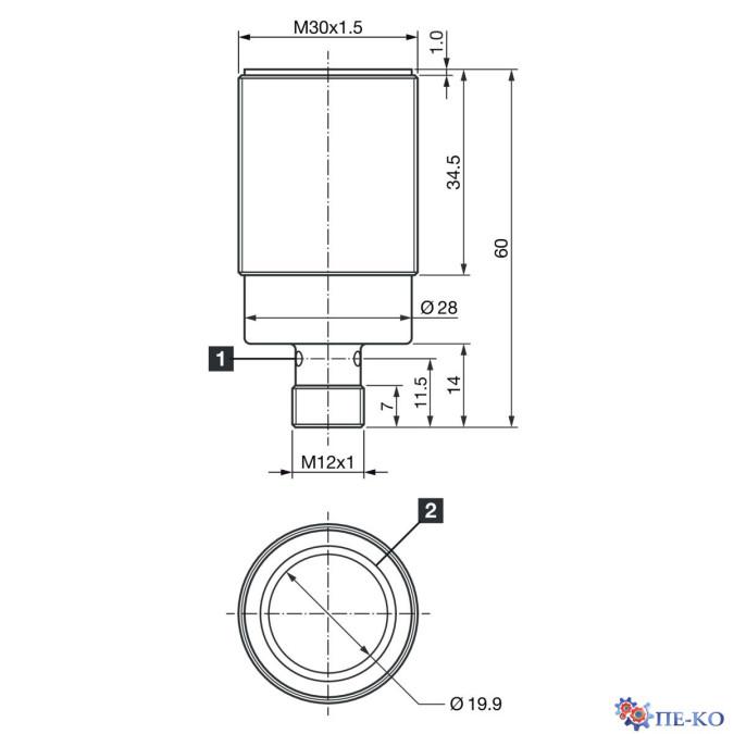 Ультразвуковий датчик di-soric US 30 M 3000 IU-B4