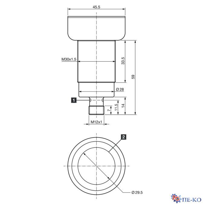 Ультразвуковий датчик di-soric US 30 M 6000 G3-B4