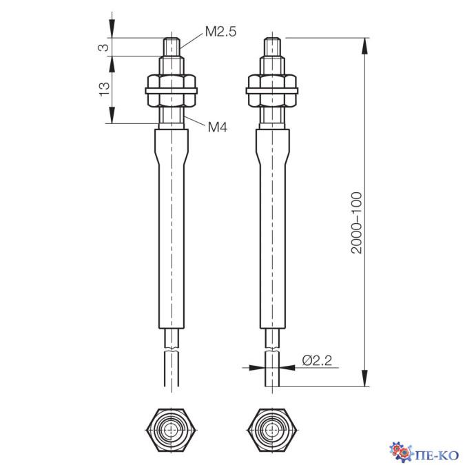 Оптоволоконний кабель di-soric WRB 250 K-M4-M2.5-1.0