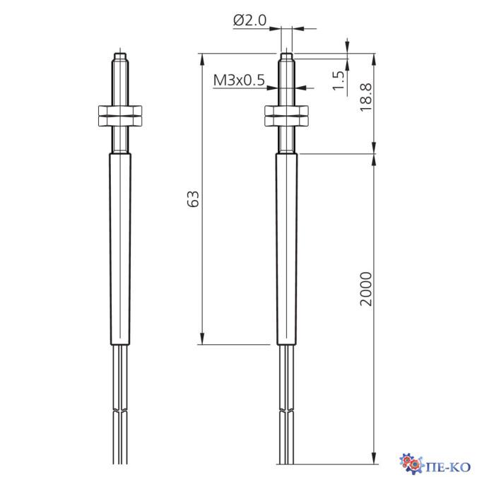 Оптоволоконний кабель di-soric WRBE 2000 K-M3-1.0