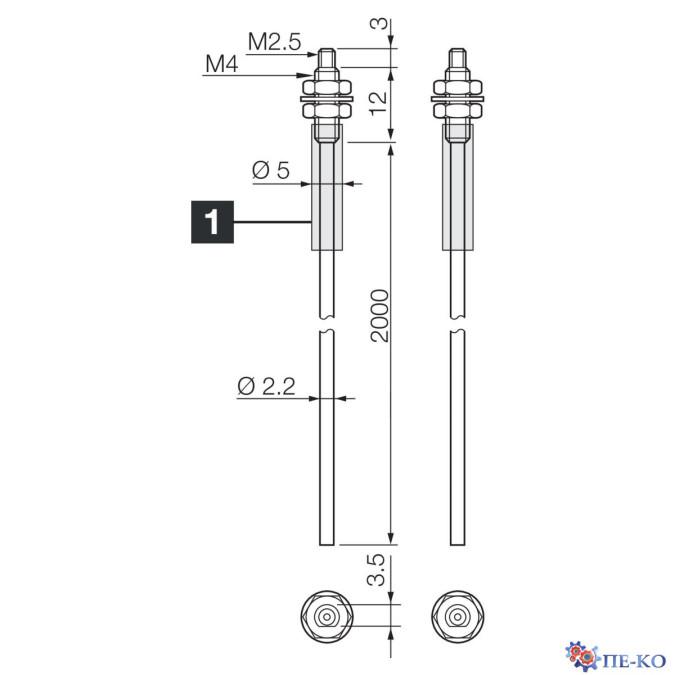 Оптоволоконний кабель di-soric WRBE 2000 K-M4-M2.5-1.5