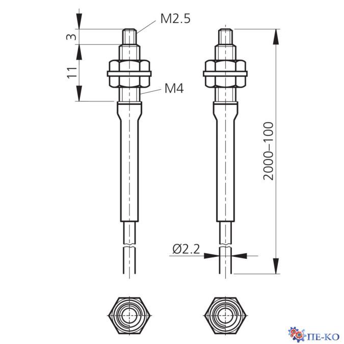 Оптоволоконний кабель di-soric WRBE 2000 KF-M4-M2.5-1.0