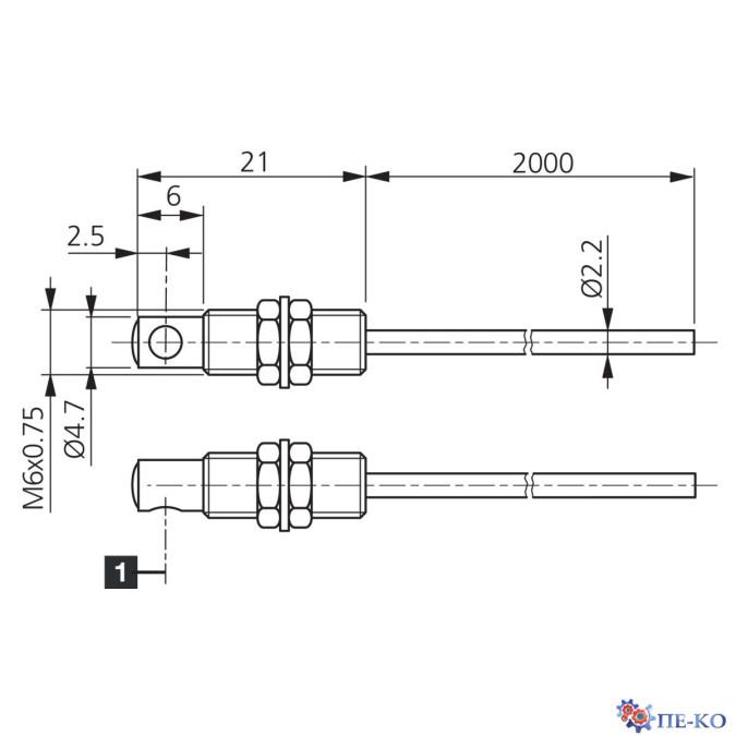 Оптоволоконний кабель di-soric WRBE 2000 KR-M6-1.0
