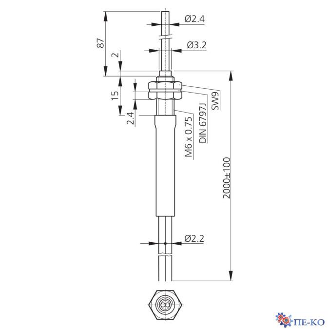 Оптоволоконний кабель di-soric WRBT 2000 KBF-M6-1.0