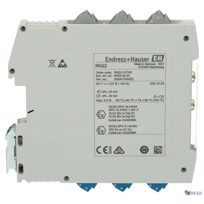Бар'єр іскрозахисту Endress+Hauser RN22-8L2A