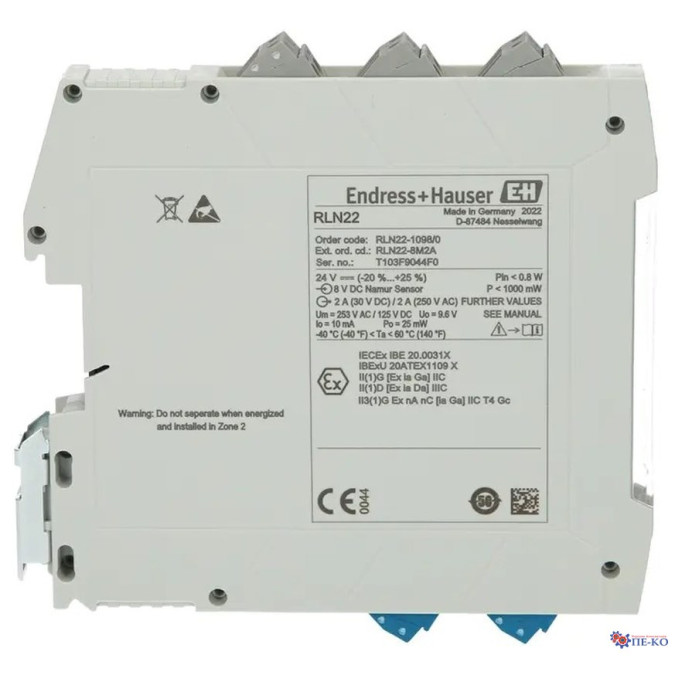 Бар'єр іскрозахисту Endress+Hauser RLN22-8M2A