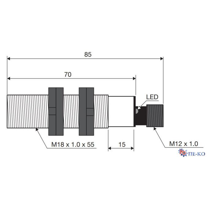 Ємнісний датчик Carlo Gavazzi CA18CAF08BPM1IO