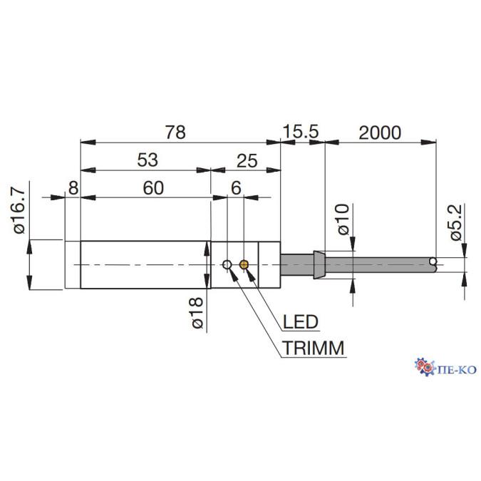Ємнісний датчик Carlo Gavazzi CB18CLN12NA