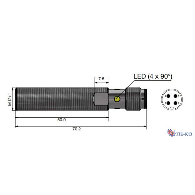 Індуктивний датчик Carlo Gavazzi ICB12L50F06NOM1