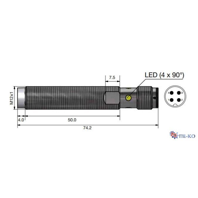 Індуктивний датчик Carlo Gavazzi ICB12L50N08NCM1