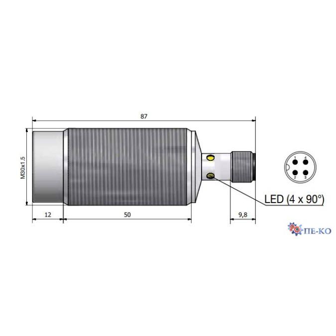 Індуктивний датчик Carlo Gavazzi ICB30L50N22PCM1