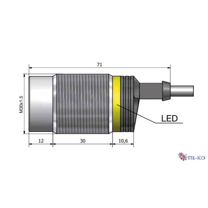 Індуктивний датчик Carlo Gavazzi ICB30S30N15NC