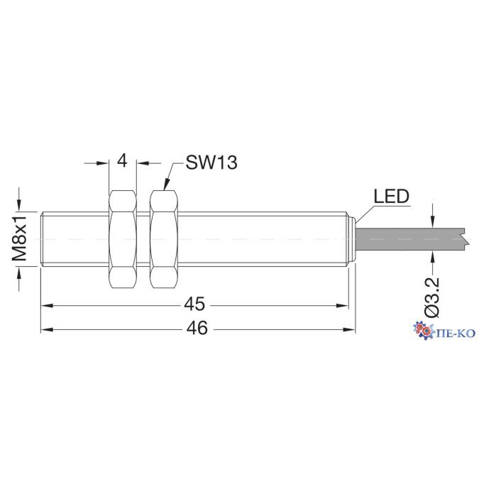 Індуктивний датчик Carlo Gavazzi ICS08L45F02NO
