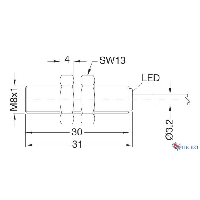 Індуктивний датчик Carlo Gavazzi ICS08S30F01NC