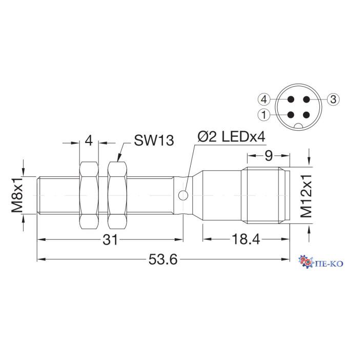 Індуктивний датчик Carlo Gavazzi ICS08S30F15POM1
