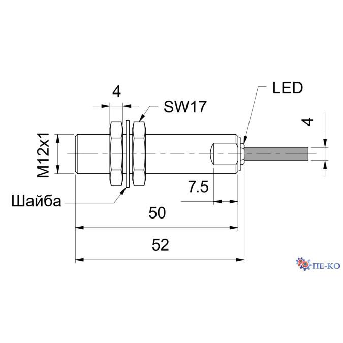 Індуктивний датчик Carlo Gavazzi ICS12L50F04NCB2E1