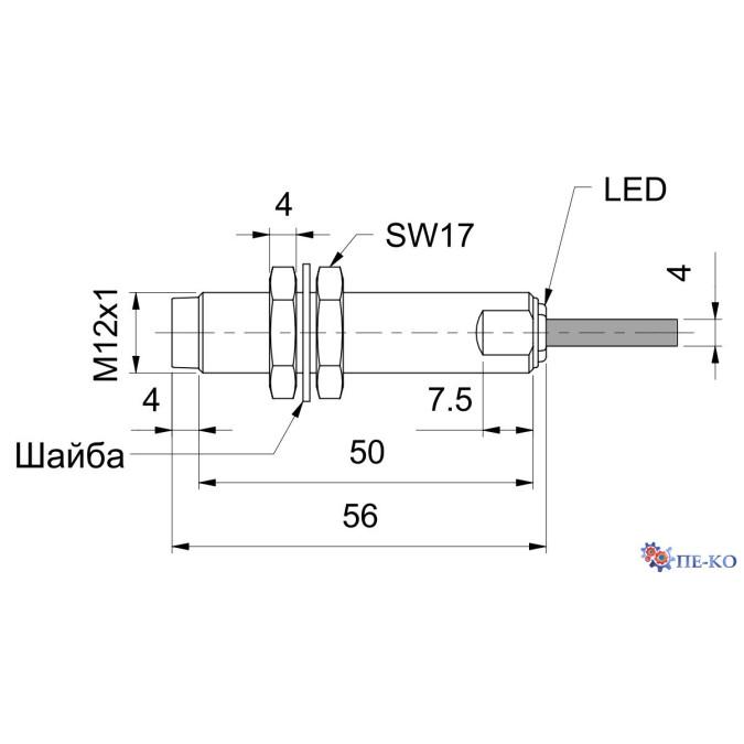 Індуктивний датчик Carlo Gavazzi ICS12L50N08POB2E1