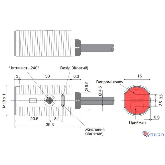 Оптичний датчик Carlo Gavazzi PA18CAP50NASA