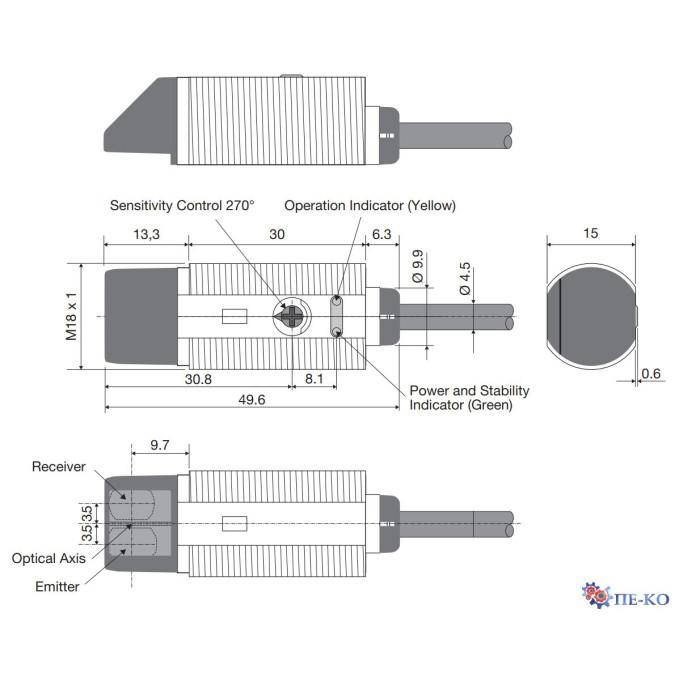 Оптичний датчик Carlo Gavazzi PA18CRD08NASA