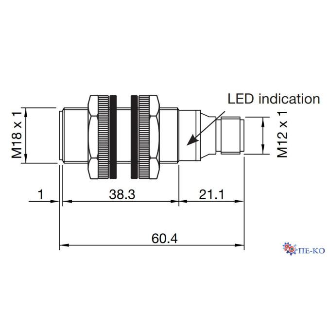Ультразвуковий датчик Carlo Gavazzi UA18CSD03AKM1TI