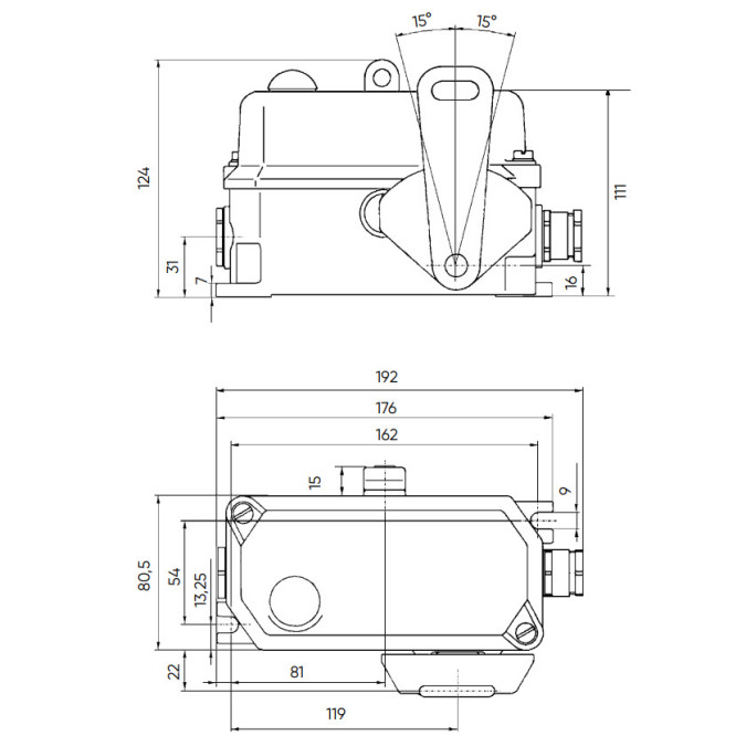 Тросовий вимикач Kiepe HEN 221 | 91043450221