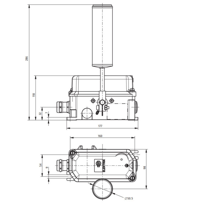 Датчик сходу стрічки конвеєра Kiepe HES 711 | 92057020711