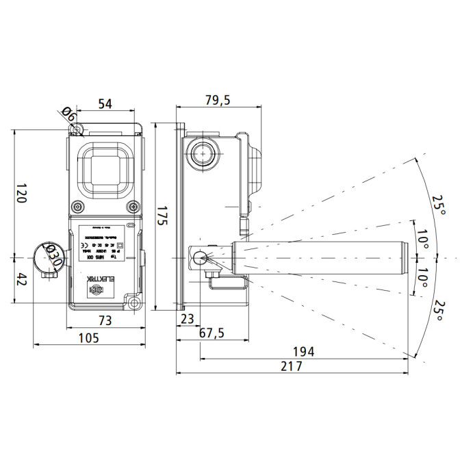 Датчик сходу стрічки конвеєра Kiepe MRS 001 | 91055301001