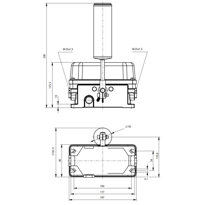 Датчик сходу стрічки конвеєра Kiepe SLS 711 | 92064251711