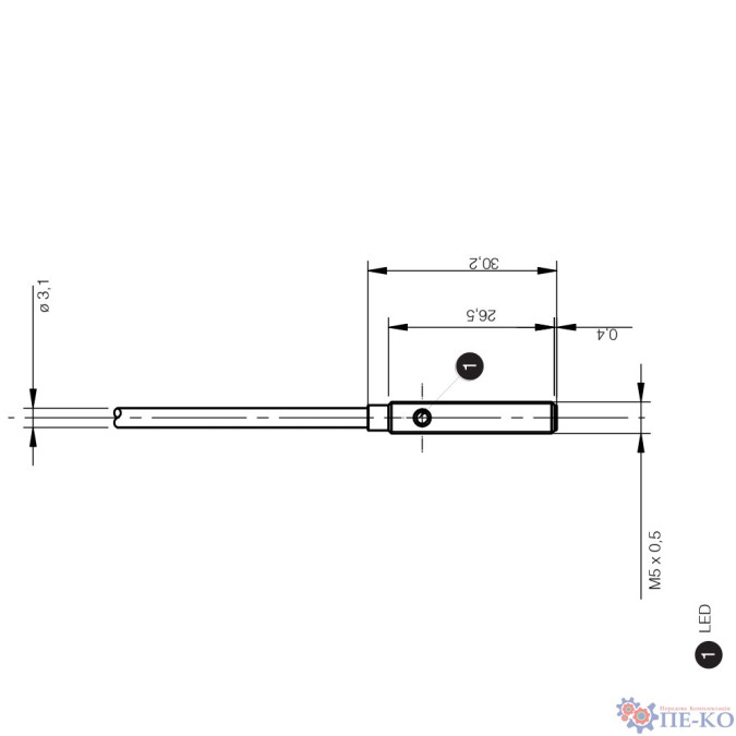 Індуктивний датчик Micro Detectors AD1/AN-1A