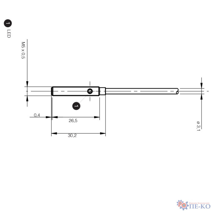 Індуктивний датчик Micro Detectors AD1/CN-1A