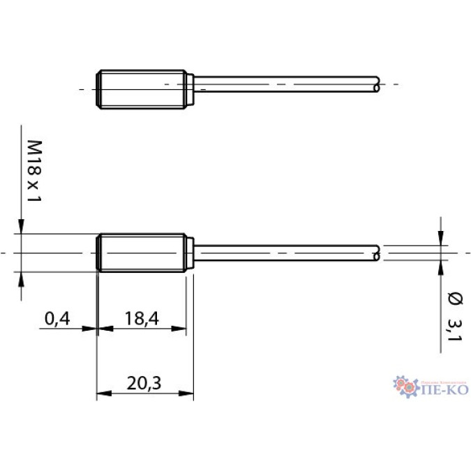 Індуктивний датчик Micro Detectors AES/CP-3A