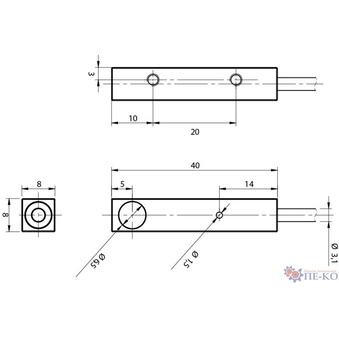 Індуктивний датчик Micro Detectors IL8/CN-1A