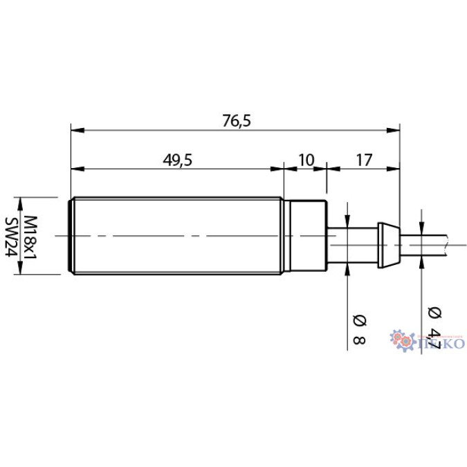 Індуктивний датчик Micro Detectors VK2/A0-1B
