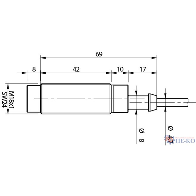 Індуктивний датчик Micro Detectors VK2/C0-2B