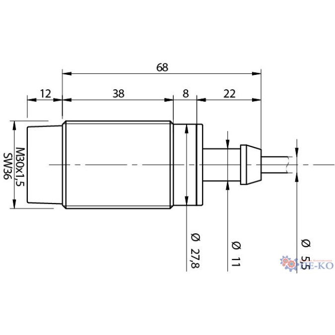 Індуктивний датчик Micro Detectors VT2/C0-2B