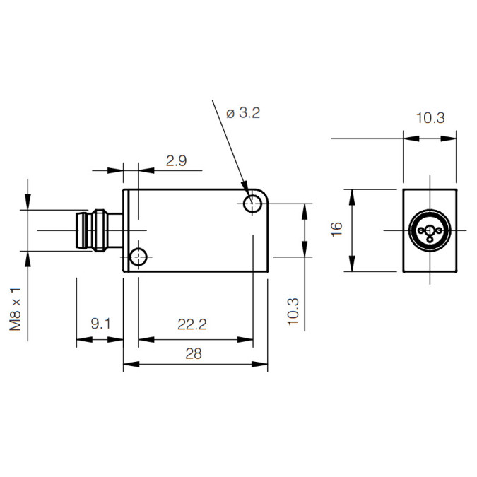 Індуктивний датчик Micro Detectors IL1/AP-3F