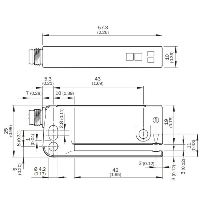 Щілинний датчик етикеток Micro Detectors FC7I/0B-M304-0F