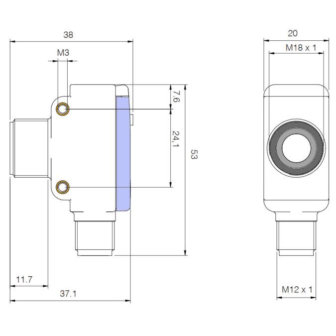 Ультразвуковий датчик Micro Detectors UQ1A/G7-0E