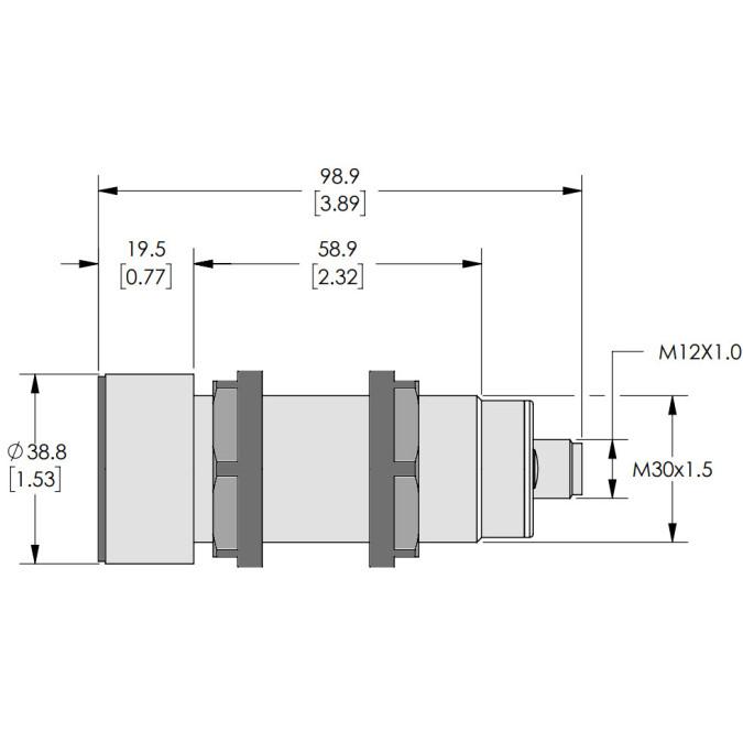 Ультразвуковий датчик Micro Detectors UT2F/E9-0EUL