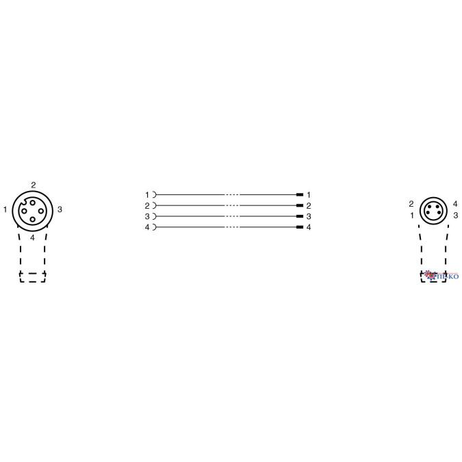 Кабель з роз'ємами Pepperl+Fuchs V1-G-2M-PUR-V31-WM