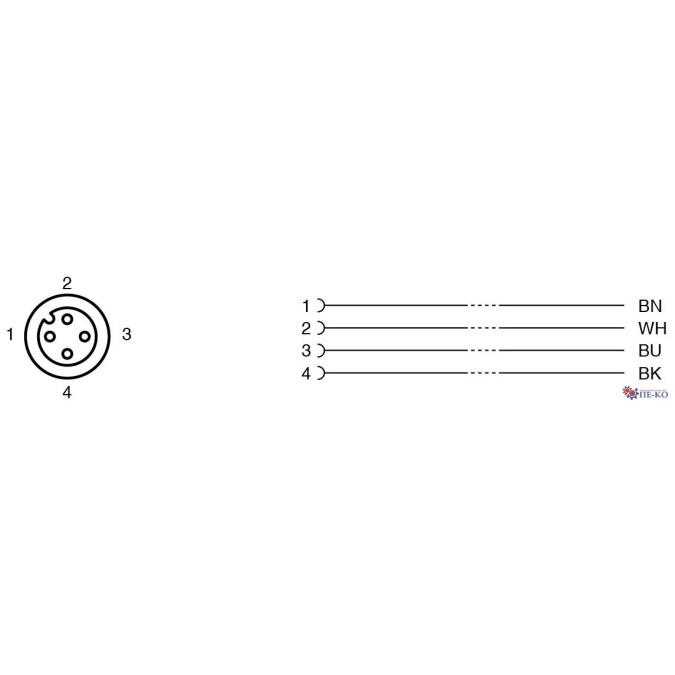 Кабель для датчиків Pepperl+Fuchs V1-G-BK0,3M-PUR-U