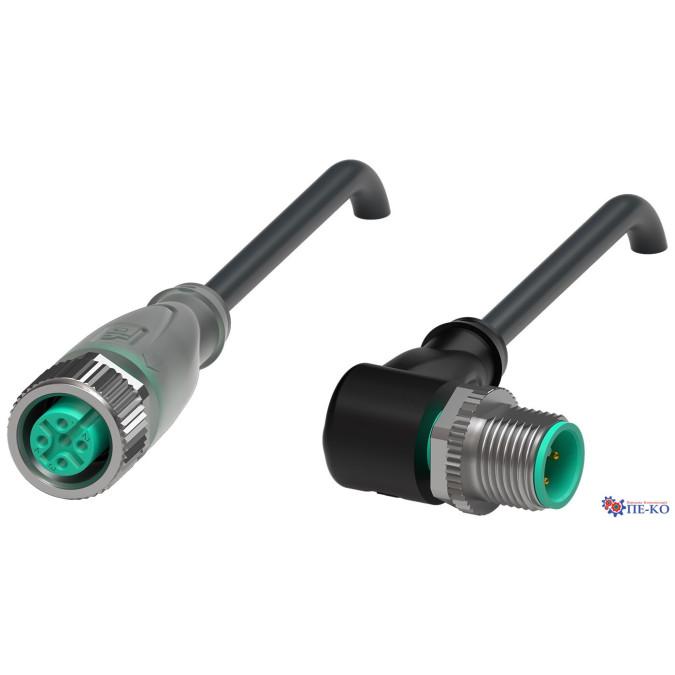 Кабель з роз'ємами Pepperl+Fuchs V1-G-E2-BK0,6M-PUR-U-V1-W