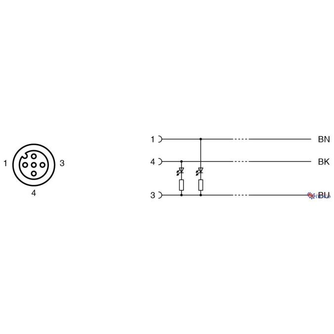 Кабель для датчиків Pepperl+Fuchs V1-G-E2-BK5M-PUR-U